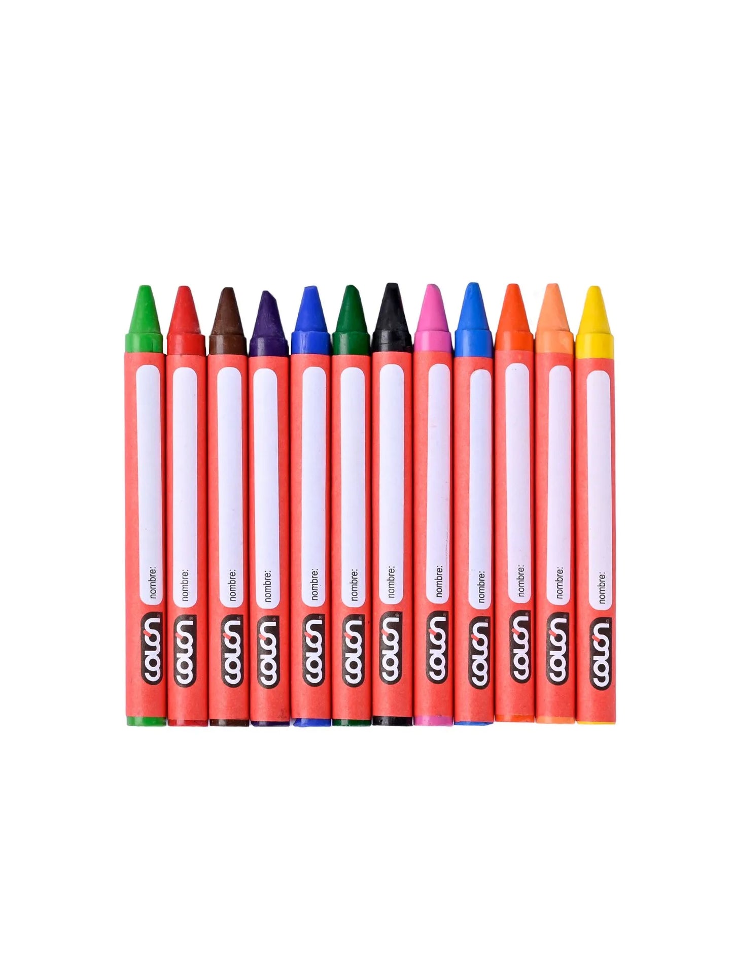 Lápices de Cera Delgados 12 Colores Colon