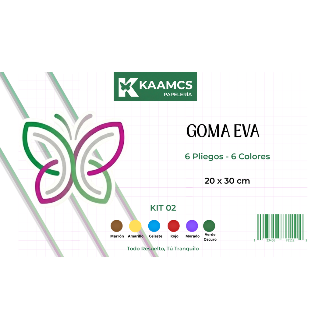 Carpeta Goma Eva Lisa / 20 x 30 cm