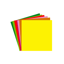 Fajo Cartulina Española / 26 Hojas - 10 Colores / 10 x 10 cm