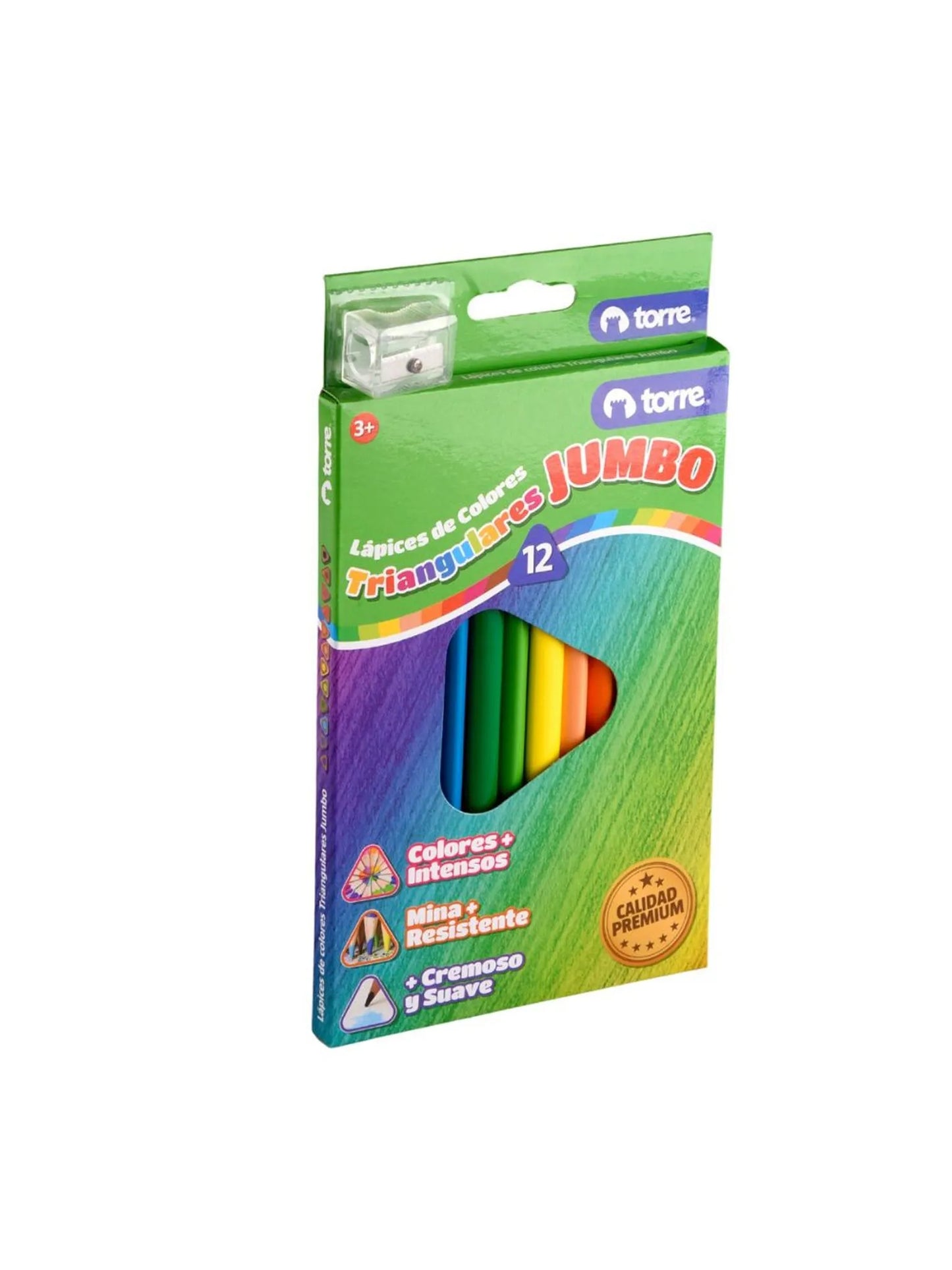 Lápices 12 Colores Triangular Jumbo Imagia