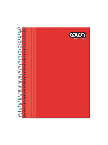 Cuaderno Triple Liso Matematico 7mm 150 Hjs. Colon