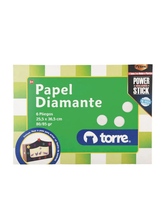 Carpeta Papel Diamante / 6 Pliegos / 25,5 x 36,5 cm