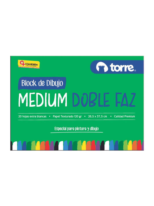 Block Dibujo M-99 Doble Faz / 20 hojas / 26,5 x 37,2 cm