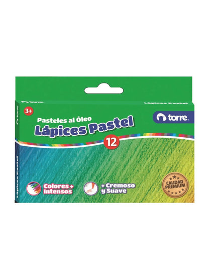 Lápices Pastel Al Óleo 12 Colores