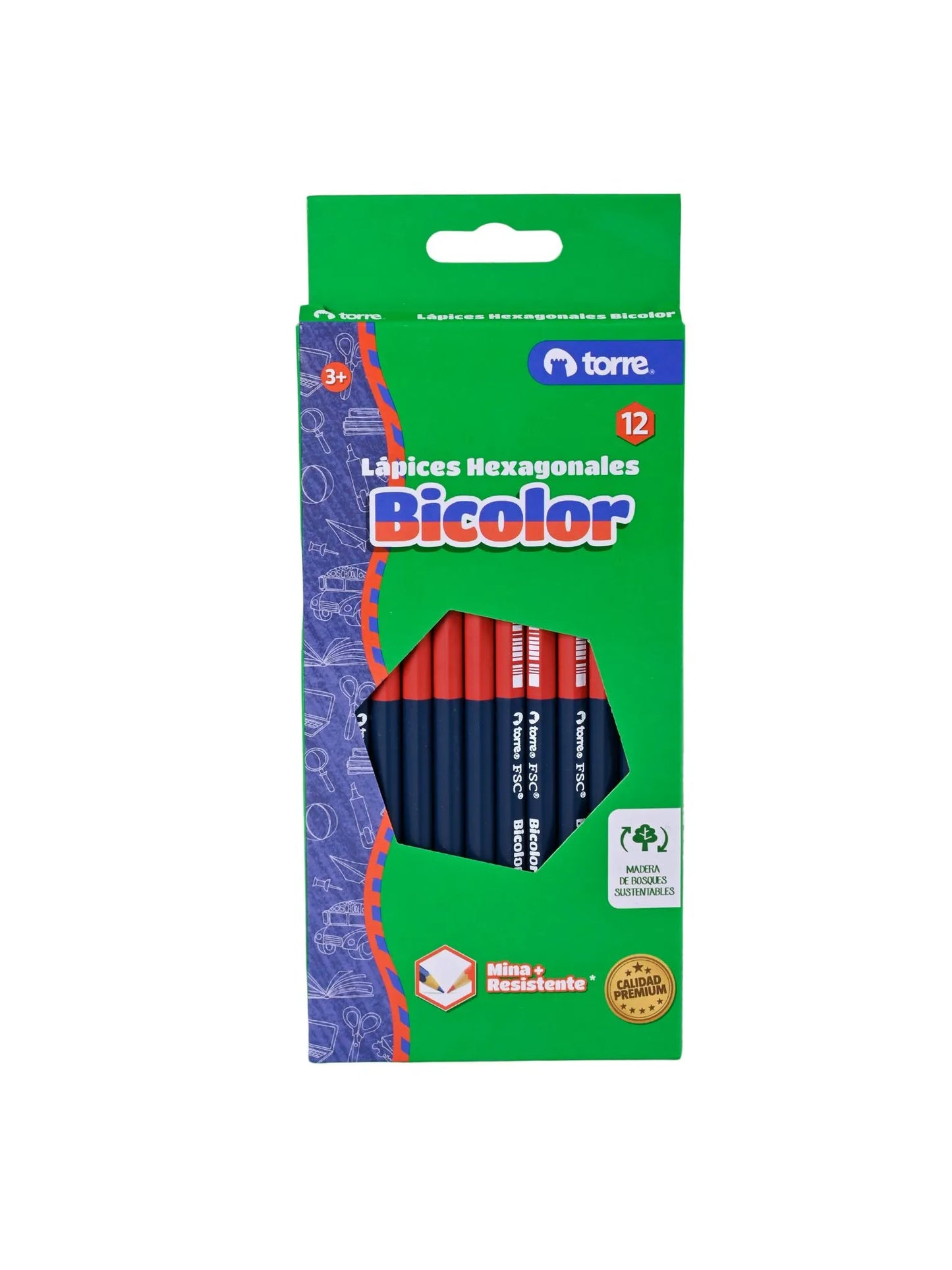 Lápices Bicolor Rojo-Azul