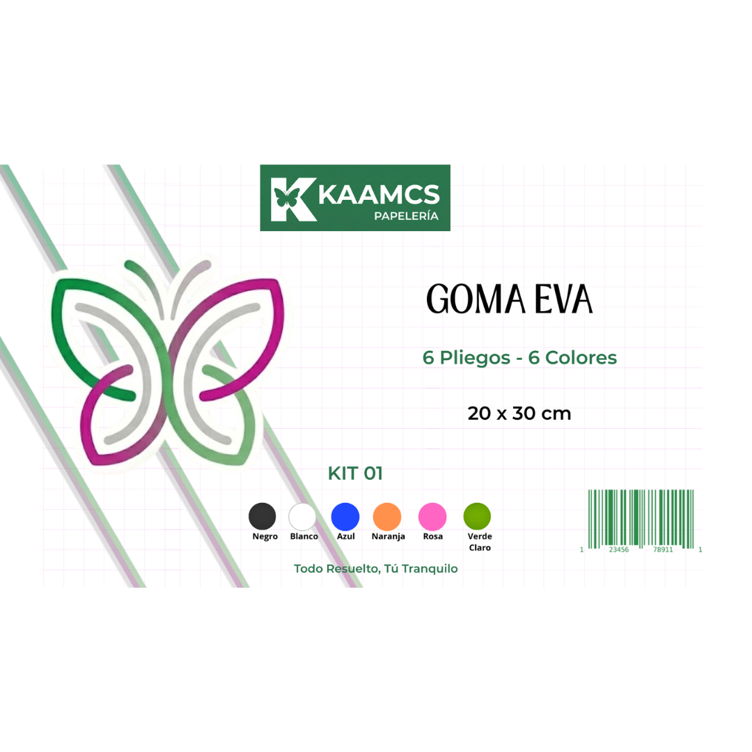 Carpeta Goma Eva Lisa / 20 x 30 cm