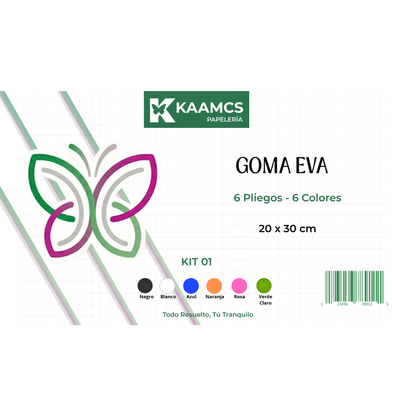 Carpeta Goma Eva Lisa / 20 x 30 cm