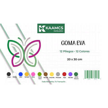 Carpeta Goma Eva Lisa / 20 x 30 cm