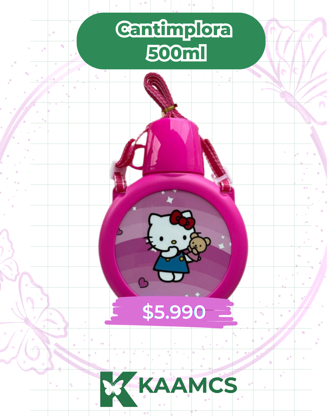 Cantimplora Aventura Personalizada | 500ml con Correa