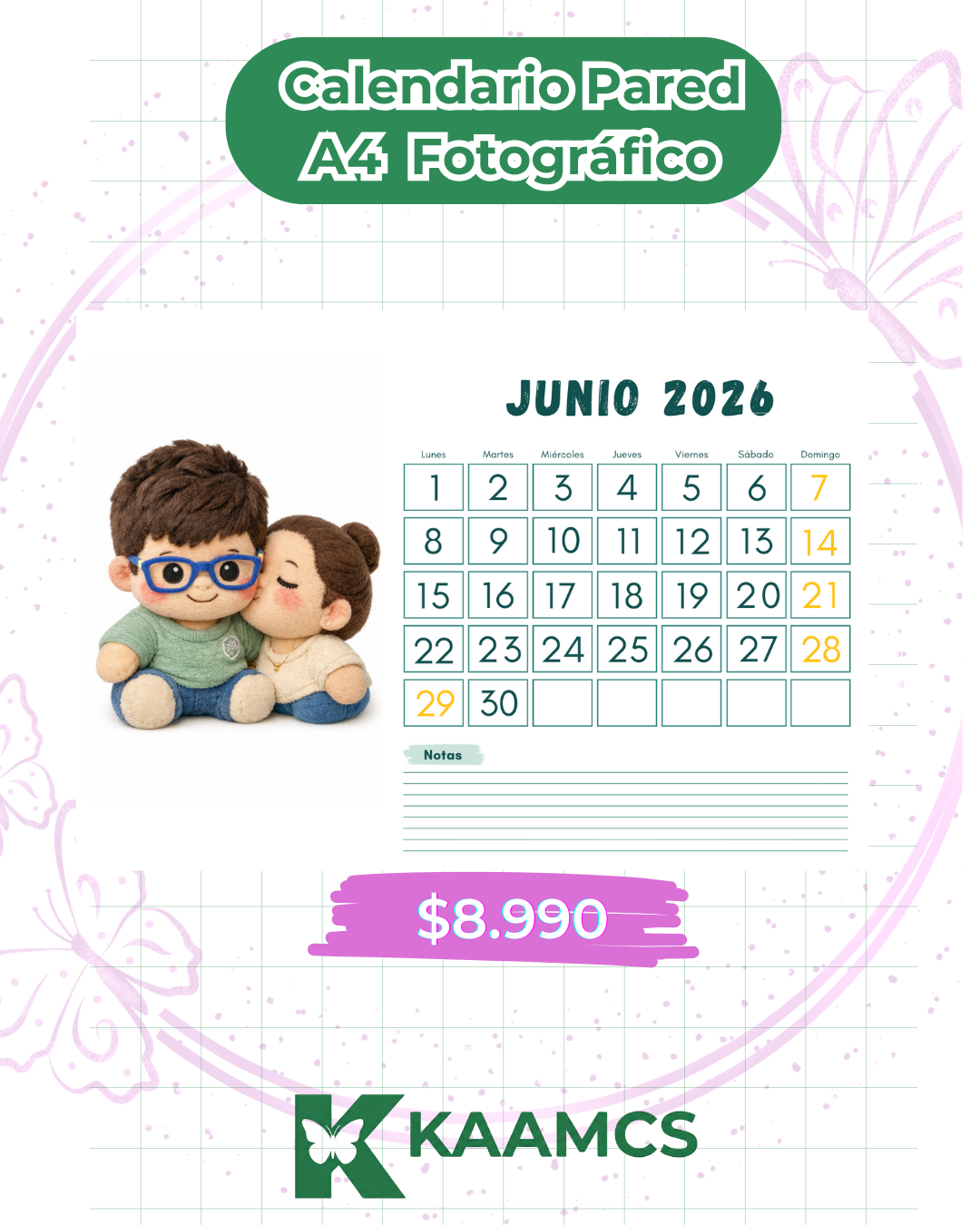 Calendario Pared Personalizado