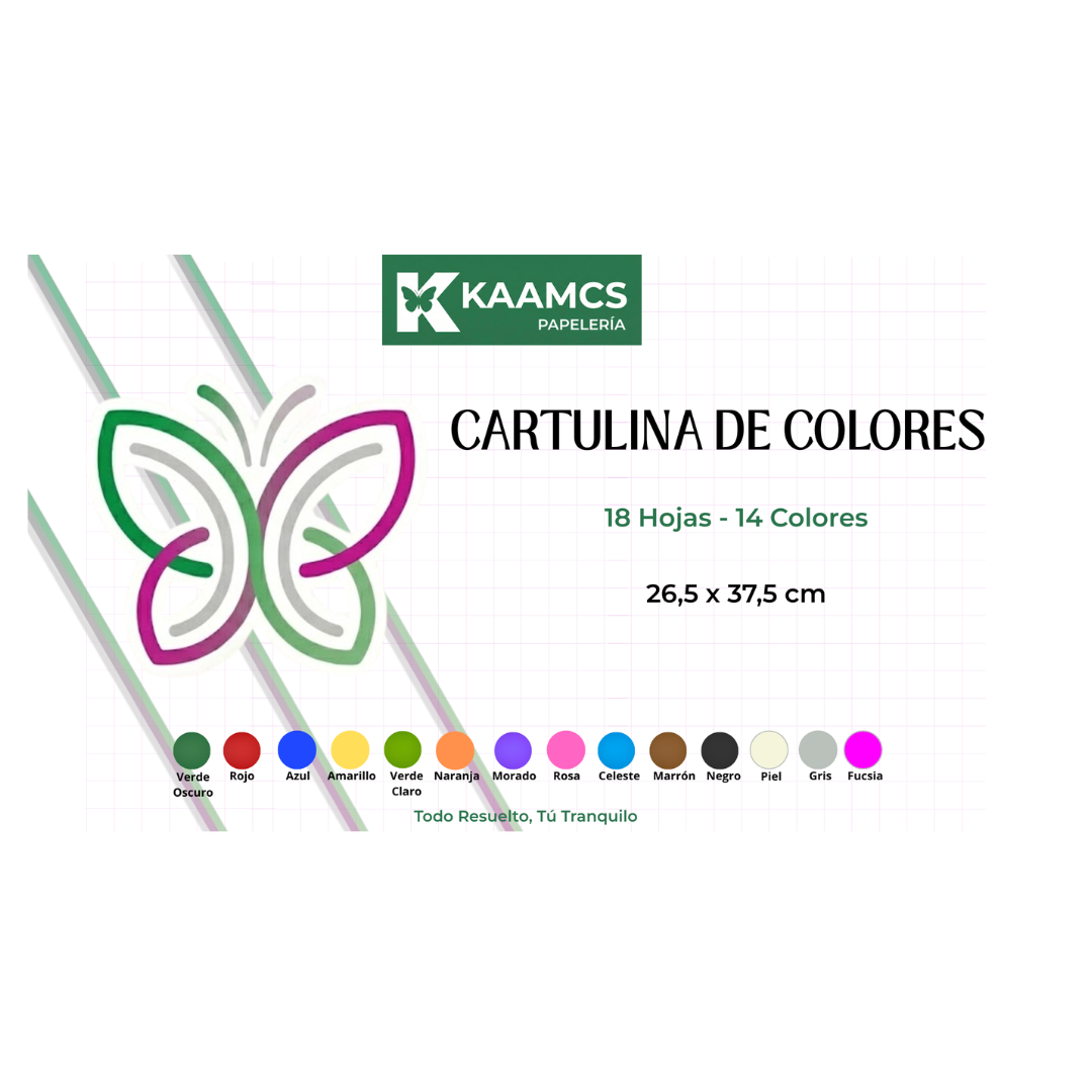 Carpeta Cartulina Color / 140 gr / 26,5 x 37,5 cm