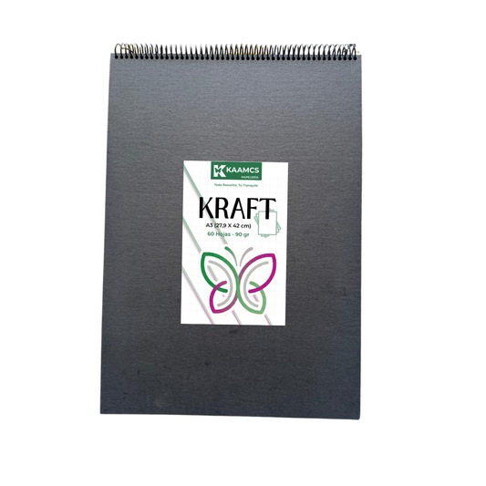 Croquera Papel Kraft / 60 hojas / 90gr / A3 / 29,7 x42 cm