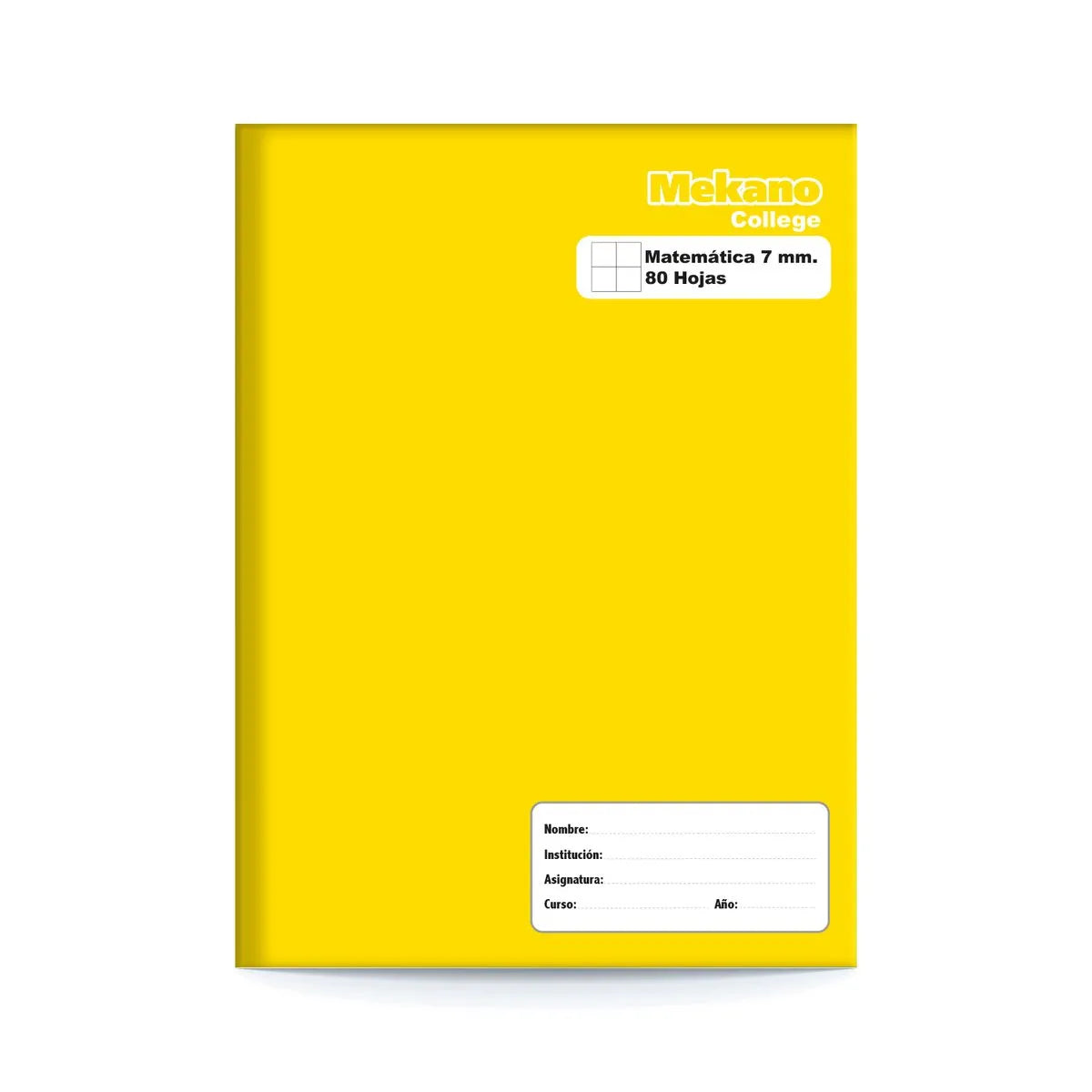 Cuaderno College Matemáticas 7 Mm 80 Hojas Mekano
